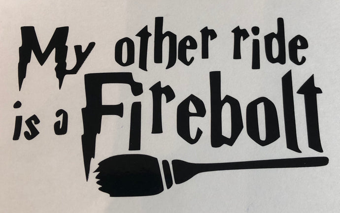 HP Inspired Firebolt Ride Decal