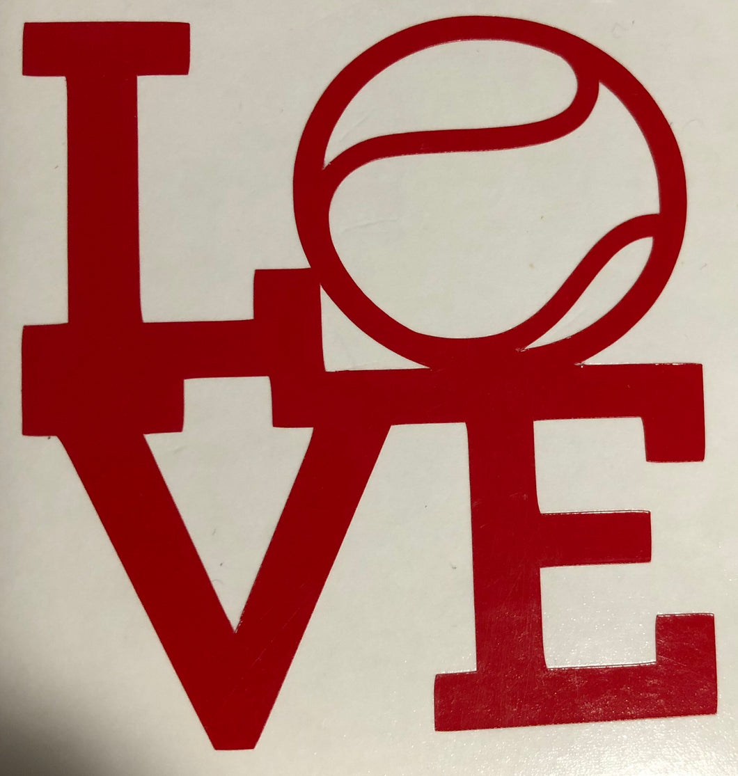 LOVE Tennis Decal