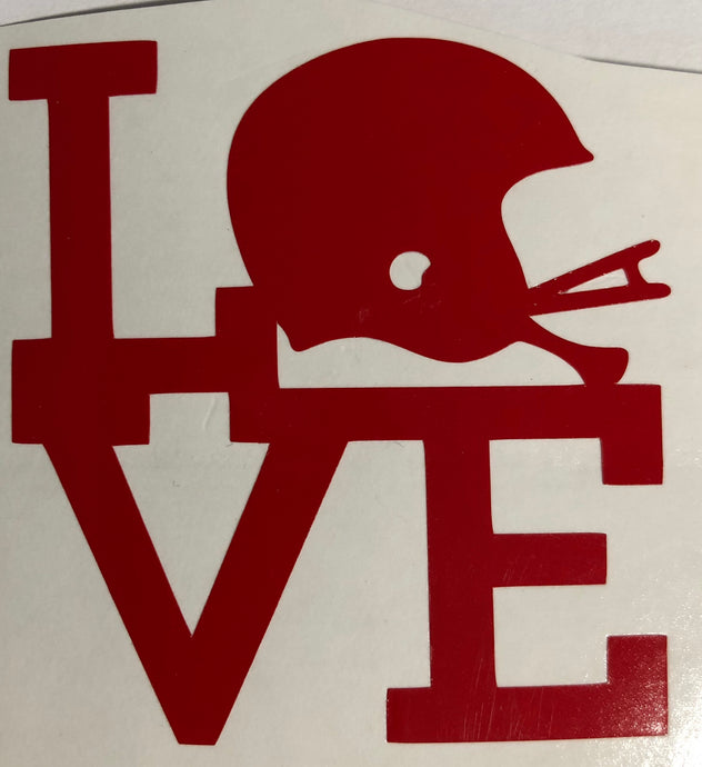 LOVE Football Decal