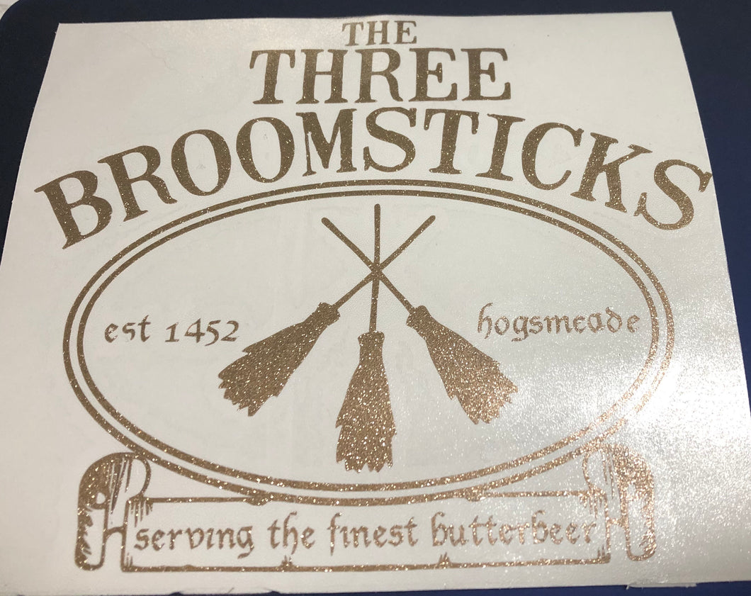 HP Inspired  3 Broomsticks Logo Decal